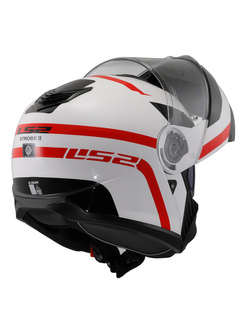 Kask szczękowy LS2 FF908 Strobe II Autox biało-czerwony