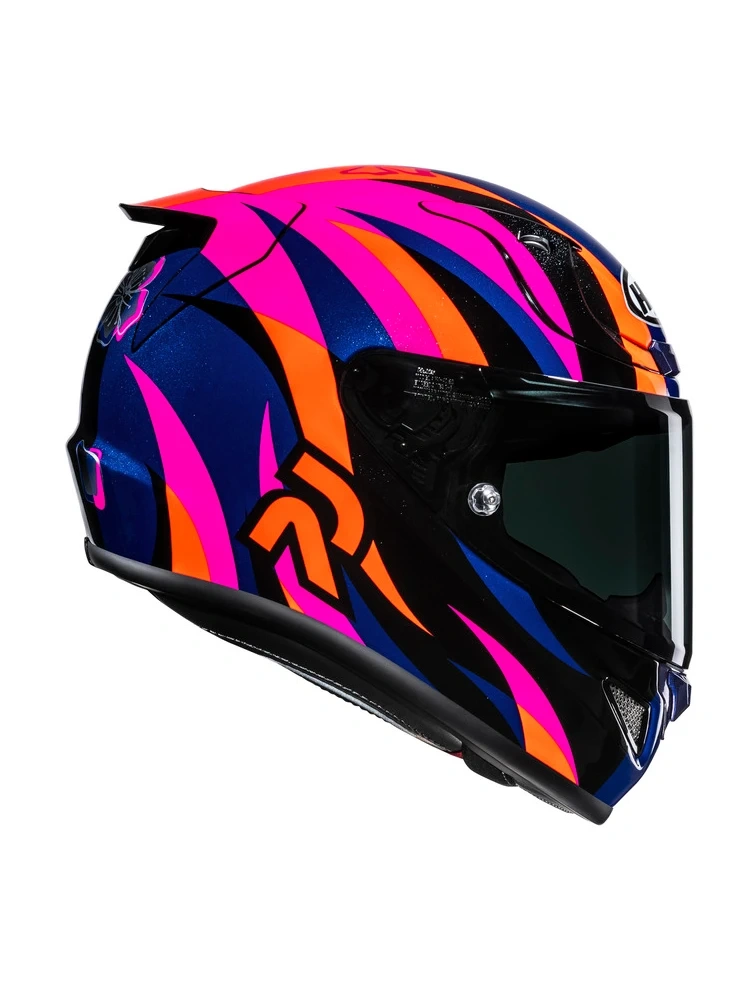 Kask integralny HJC RPHA 12 Dirano niebiesko-pomarańczowo-różowy