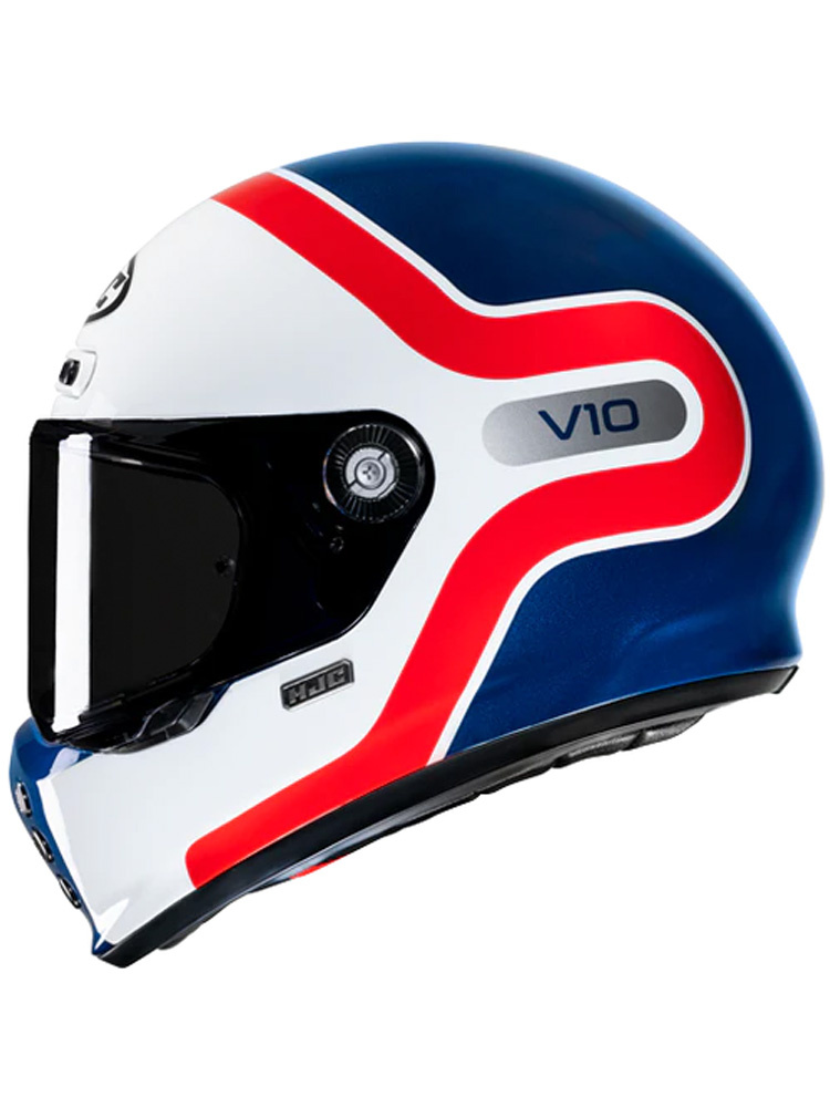 Kask integralny HJC V10 Grape biało-niebiesko-czerwony