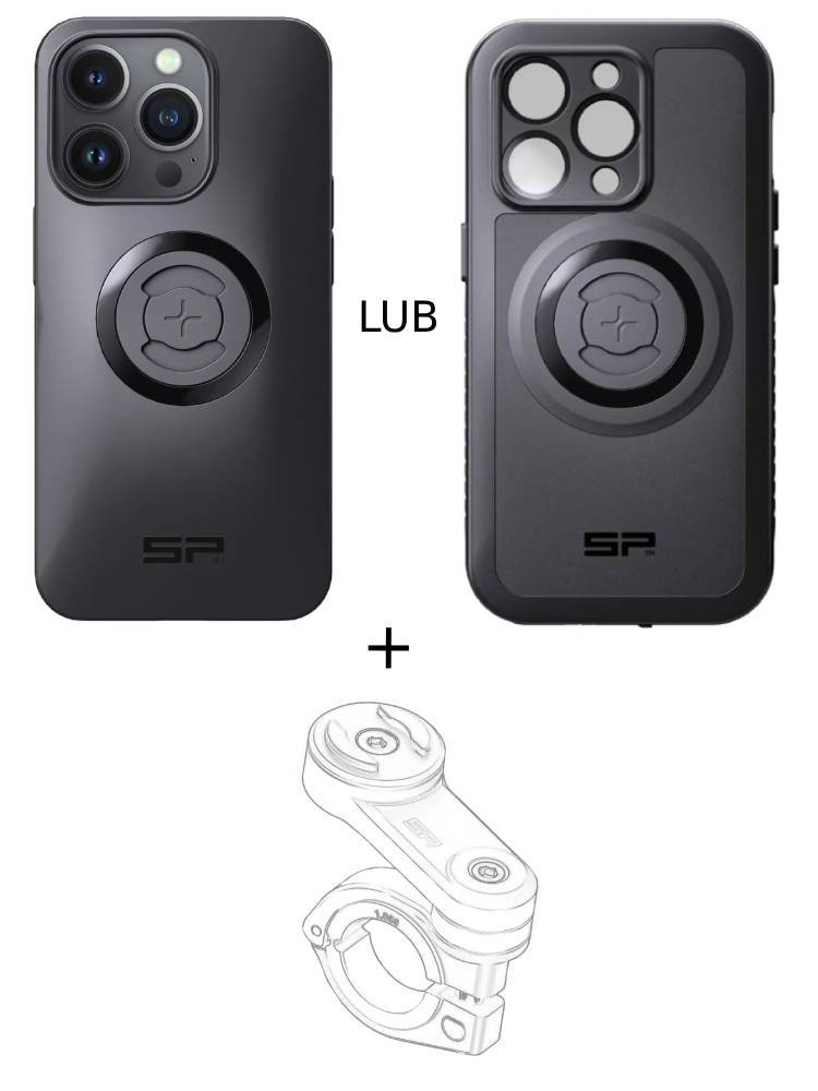 Zestaw na motocykl: etui na telefon iPhone 14 Pro + mocowanie SP Connect