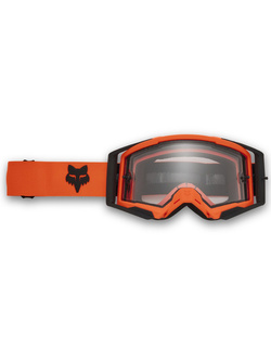 Gogle motocyklowe z Fox Airspace Enduro z przezroczystą szybą, pomarańczowo-czarne
