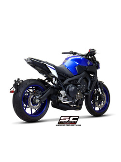 Pełny układ wydechowy 3-1, SC-Project 70's Conical Stainless Steel [Matt Black] - Yamaha MT-09 [17-20]