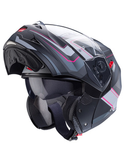 Kask szczękowy Caberg Duke X Tour czarno-szaro-różowy