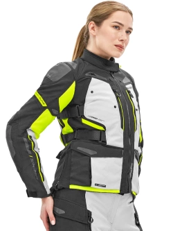 Kurtka motocyklowa damska tekstylna Shima Dune fluo-czarna