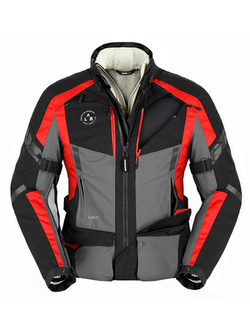Kurtka motocyklowa damska tekstylna Spidi 4Season Evo Lady czarno-szaro-czerwona
