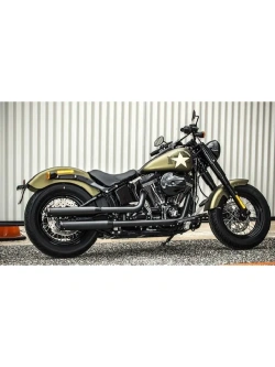 Tłumiki motocyklowe Rinehart Racing 3" Duals Harley Davidson Softail (wybrane modele) czarne  [07-17]