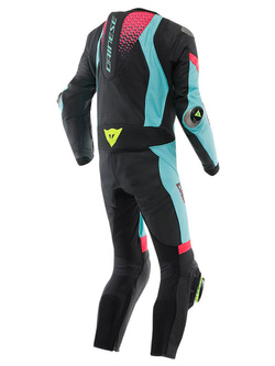 Kombinezon motocyklowy jednoczęściowy Dainese Laguna Seca 6 czarno-niebiesko-różowy
