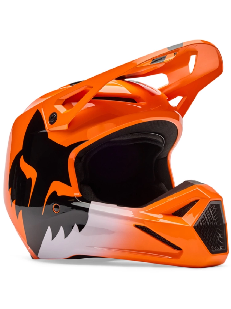 Kask enduro Fox V1 Shield czarno-pomarańczowy