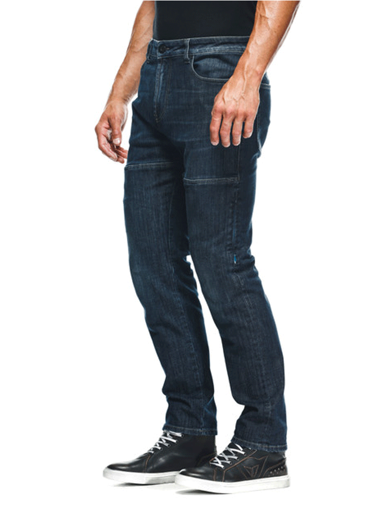 Jeansy motocyklowe Dainese Denim Regular Tex niebieskie