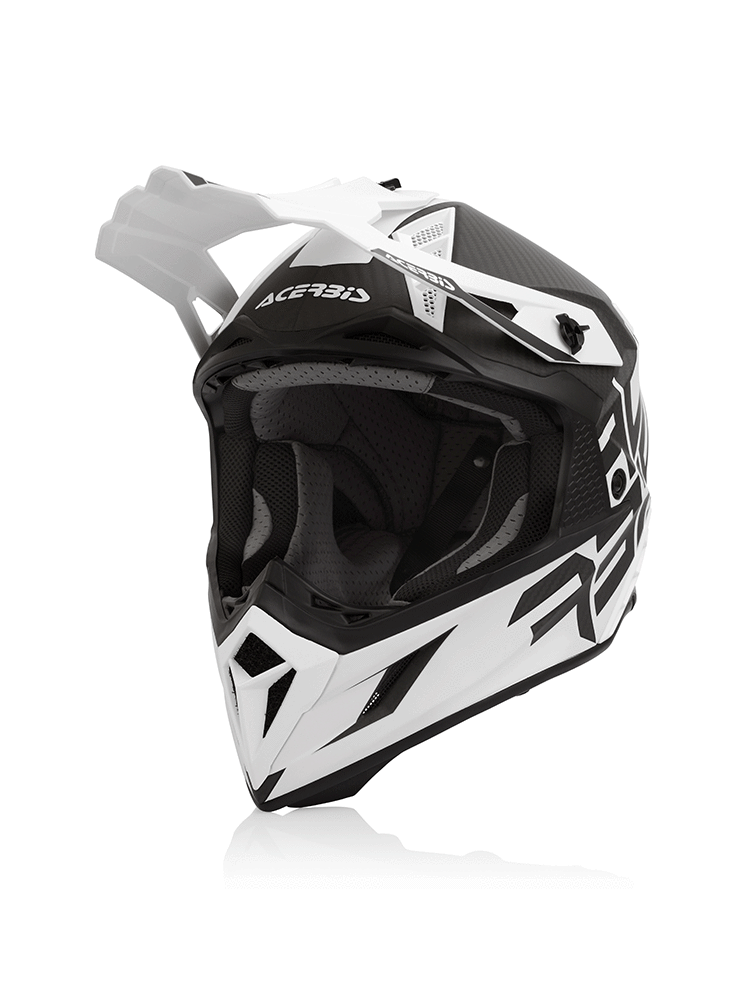 Kask enduro Acerbis Steel Carbon biało-czarny
