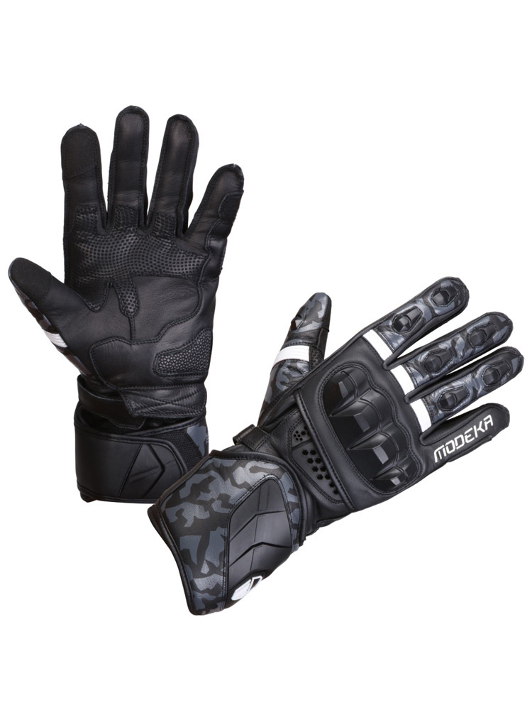 Rękawice motocyklowe Modeka Valyant Pro czarno-białe