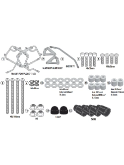 Stelaż kufrów bocznych asymetrycznych K'Voyager Monokey Cam-Side Kappa KL One-Fit Benelli TRK 702/ X (23-)