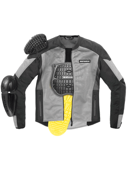 Kurtka motocyklowa tekstylna Spidi Super Net czarno-szara