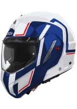 Kask szczękowy Airoh Mathisse II Genius biało-niebiesko-czerwony połysk