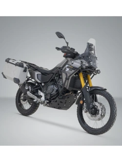 Zestaw: kufry boczne + stelaże Pro TRAX ADV SW-Motech Yamaha Tenere 700 (wybrane modele) srebrne [poj.: 45 + 37l]