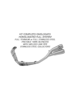 Pełny układ wydechowy Arrow - Honda CB 650 R [19-21] [Pro-Race, Stainless steel]