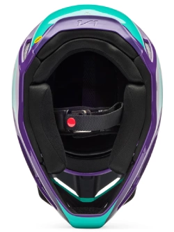 Kask enduro Fox V1 Collect czarno-niebiesko-fioletowy
