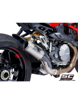 Tłumik SC-Project CR-T Titanium [tytanowa rura łącząca] (Slip on) - Ducati Monster 1200 / S / R [17-21]