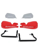 Osłony dłoni Barkbusters VPS z regulowanymi deflektorami, czerwone + zestaw montażowy BMW, Honda, KTM, Suzuki