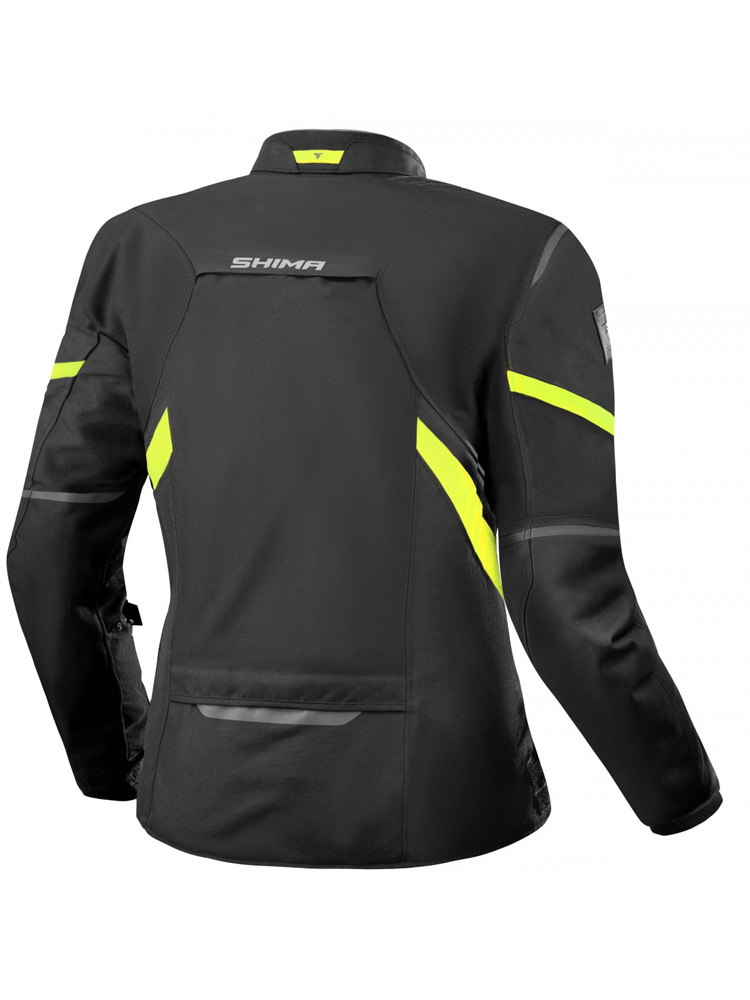Kurtka motocyklowa damska tekstylna Shima Rush 2.0 czarno-fluo