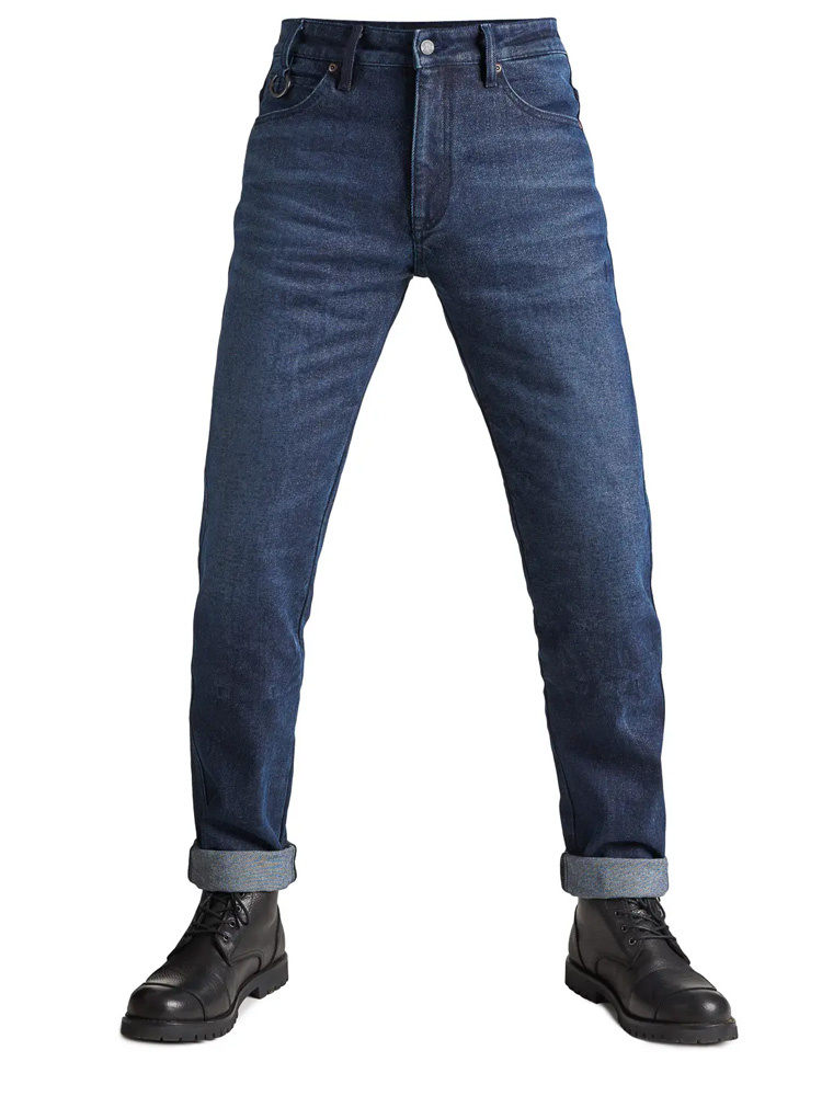 Jeansy motocyklowe Pando Moto Arnie Slim niebieskie