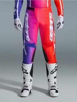 Spodnie cross Alpinestars MX Fluid Apex fioletowo-różowo-czerwone