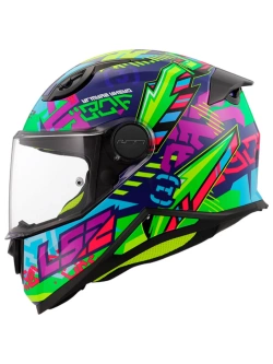 Kask dziecięcy integralny LS2 FF812 Svent zielono-niebiesko-fioletowy