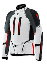 Kurtka motocyklowa tekstylna Dainese Super Adventure Absoluteshell szaro-biało-czerwona