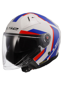 Kask otwarty LS2 OF603 Infinity II Focus biało-niebiesko-czerwony