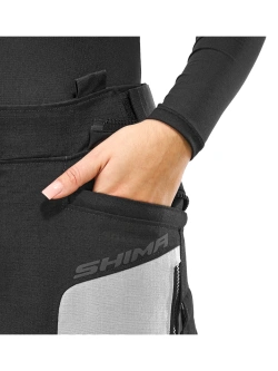 Spodnie motocyklowe damskie tekstylne Shima Tracker czarno-jasnoszare
