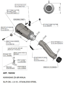 Tłumik motocyklowy LeoVince LV-10 Kawasaki ZX-6R Ninja (09-16, 19-20, 24-) [stal nierdzewna] 