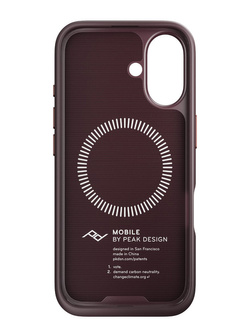Etui Peak Design Mobile Everyday Fabric do smartfona iPhone 16 bordowe
