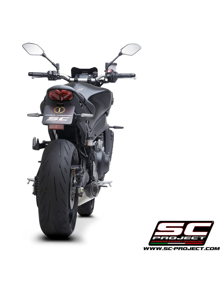 Pełny uklad wydechowy SC-Project S1 stal nierdzewna - Yamaha MT-09 (21-)