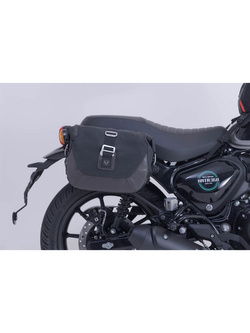 Zestaw: sakwa boczna Legend Gear LC1 + LC2 ze stelażami SW-MOTECH Royal Enfield HNTR 350 (22-) czarne [poj.: 9,8l + 13,5l]