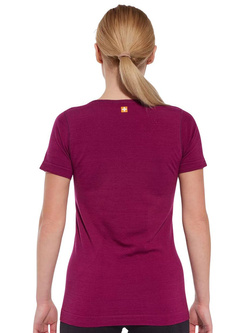 Koszulka termoaktywna damska z krótkim rękawem Brubeck Outdoor Wool Pro różowa