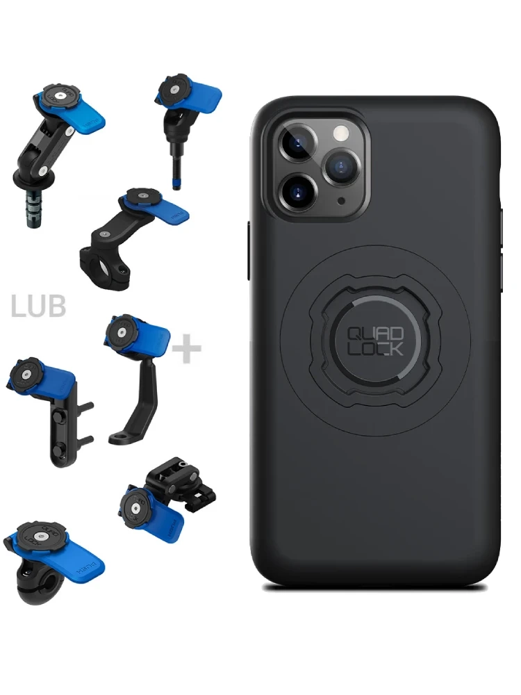 Zestaw na motocykl: etui na telefon iPhone 11 Pro + mocowanie Quad Lock