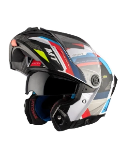 Kask szczękowy MT Atom 2 SV Bast A0 biało-niebiesko-czerwony