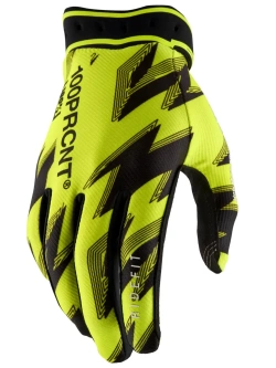 Rękawice cross 100% Ridefit fluo-czarne