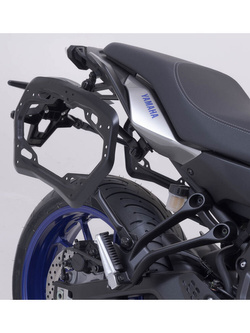 Zestaw: kufry boczne + stelaże PRO TRAX ADV SW-Motech Yamaha MT-07 Tracer (16-23) [poj.: 2 x 37 L] srebrne