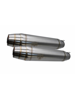 Podwójny tłumik G.P.R Deeptone Inox Cafè Racer [Stainless Steel] - Honda Transalp XL 650 V [00-06]