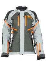 Kurtka motocyklowa damska tekstylna Klim Artemis szaro-pomarańczowa