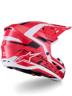 Kask enduro Alpinestars SM7 Deed biało-czerwono-czarny połysk