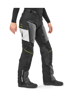 Spodnie motocyklowe damskie tekstylne Shima Tracker czarno-szare
