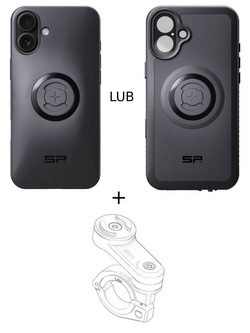 Zestaw na motocykl: etui na telefon iPhone 16 Plus + mocowanie SP Connect