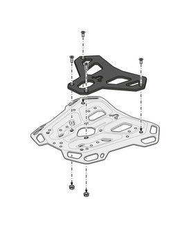 Stelaż centralny Adventure-Rack SW-MOTECH KTM 1290 Super Adventure R / S (21-)/ 1390 Super Adventure R/ S/ Evo (25-)