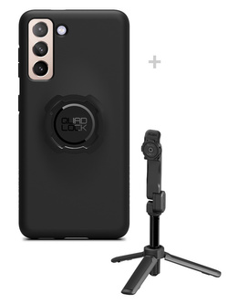 Zestaw: etui na telefon Samsung Galaxy S21 oraz statyw/ selfie stick Quad Lock