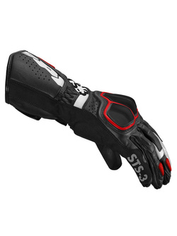 Rękawice motocyklowe damskie Spidi STS-3 czarno-biało-czerwone