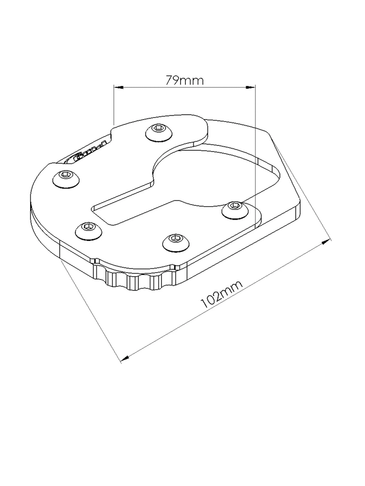Poszerzenie stopki bocznej Puig do BMW F700GS (12-17) obniżone zawieszenie