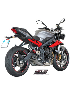Tłumik stożkowy (Szary Mat) Slip-on SC-Project do Triumph STREET TRIPLE 675 / R [13-16]/ RX [15-16]