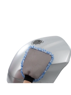 Rękawica z mikrofibry do mycia motocykla Oxford niebiesko-biała